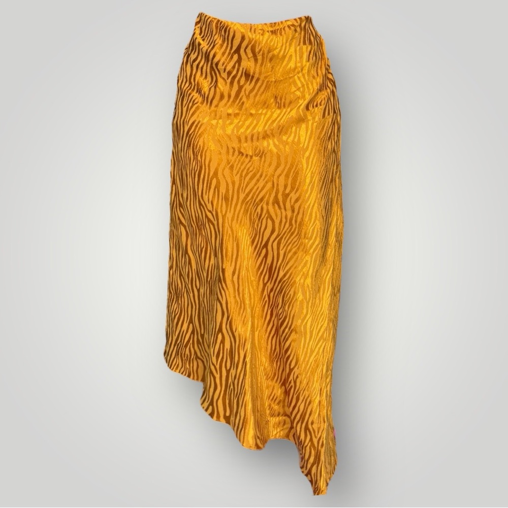 Alice + Olivia Shiny Gold Zebra Midi/Maxi